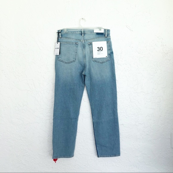 NWT Re Done 70’s Stove Pipe High Rise Destroyed Jeans - Picture 7 of 11